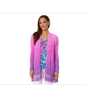 NWT Tatum Lilly Pulitzer Pink Ombré Open Front Cardigan